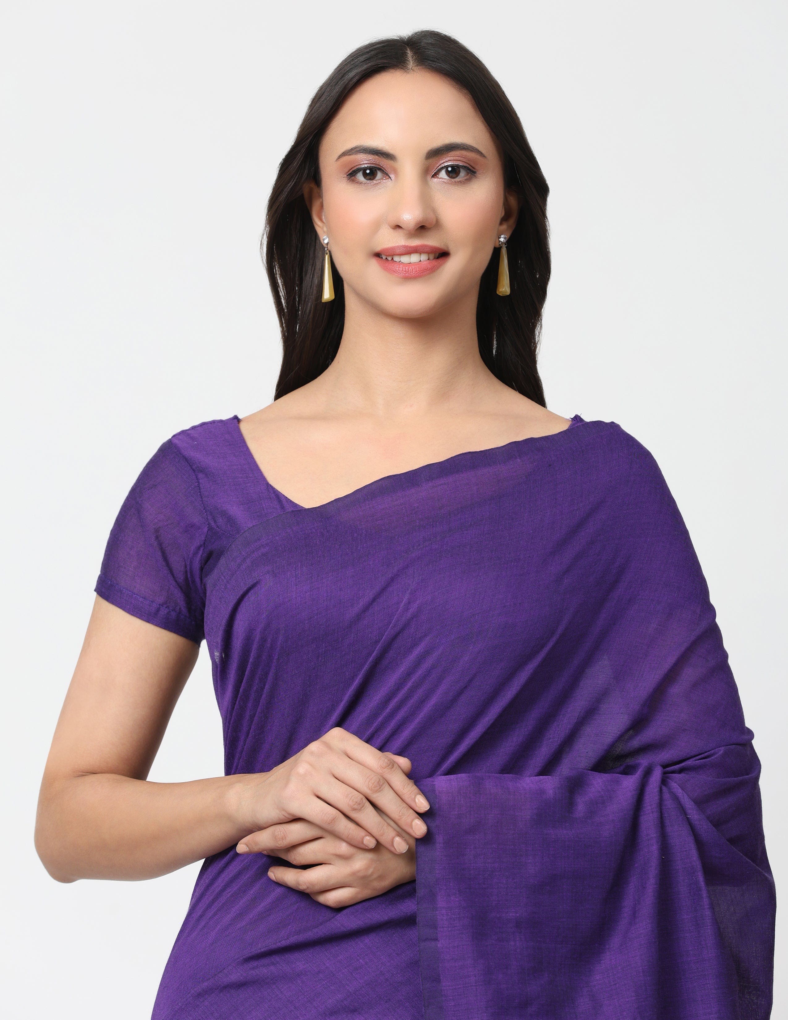 Suman SantiPur Saree VIOLET MAJESTY | Cotton | Indidha Saree