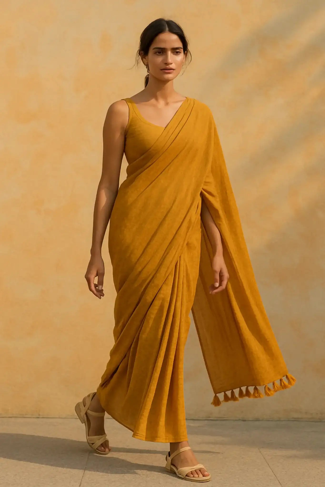 Saundhi Khushboo | Handloom Mul Cotton | Indidha Saree