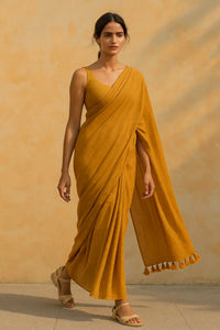 Saundhi Khushboo | Handloom Mul Cotton | Indidha Saree