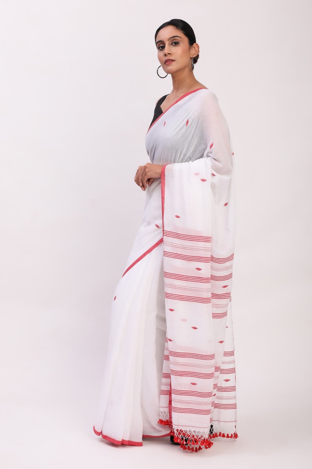 Scarlet Frame | Mul Cotton | Indidha Saree