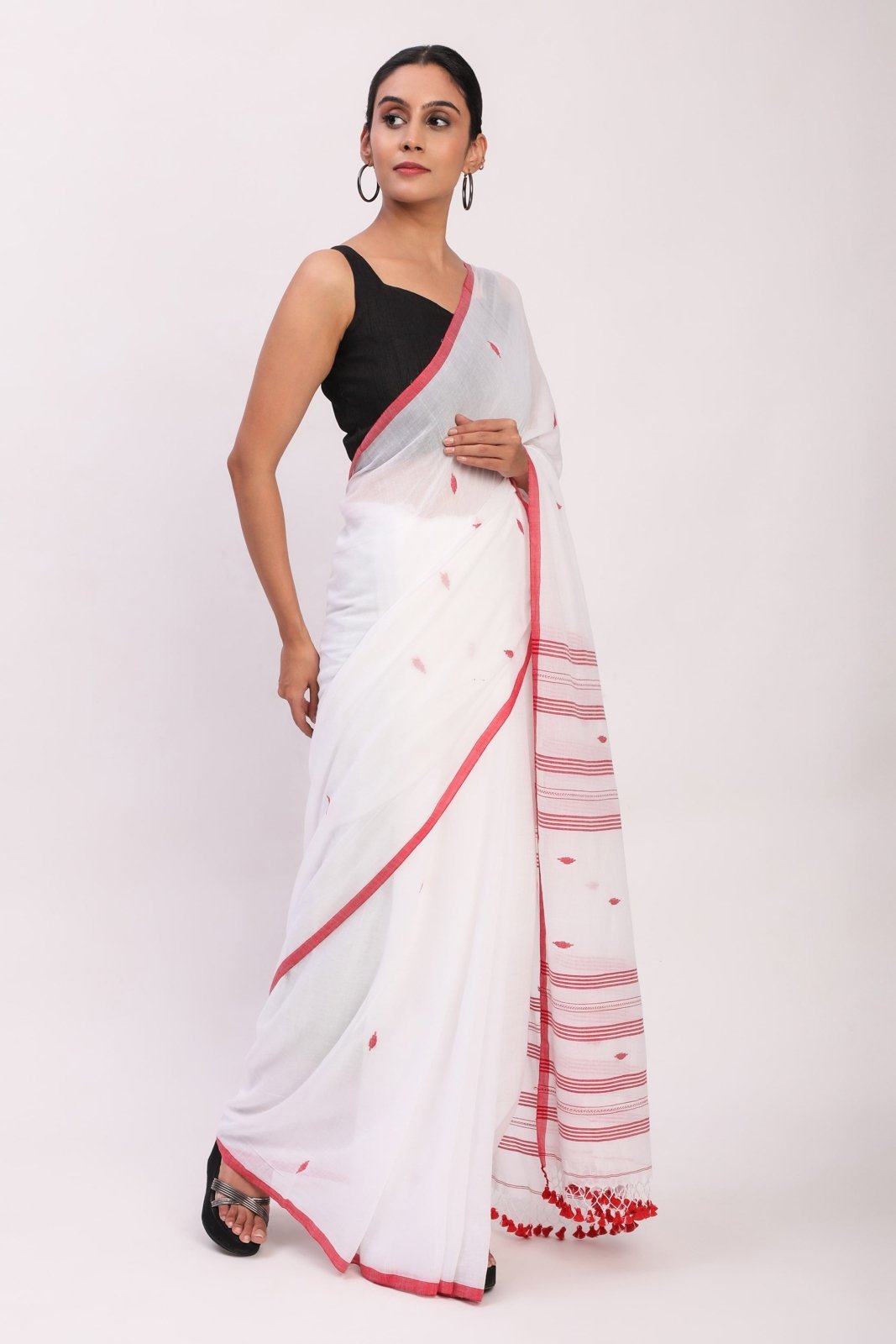 Scarlet Frame | Mul Cotton | Indidha Saree