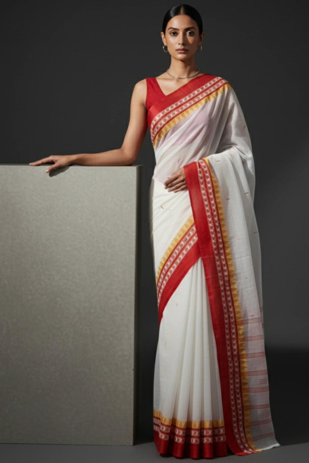 SCARLET | Pure Cotton | Indidha Saree