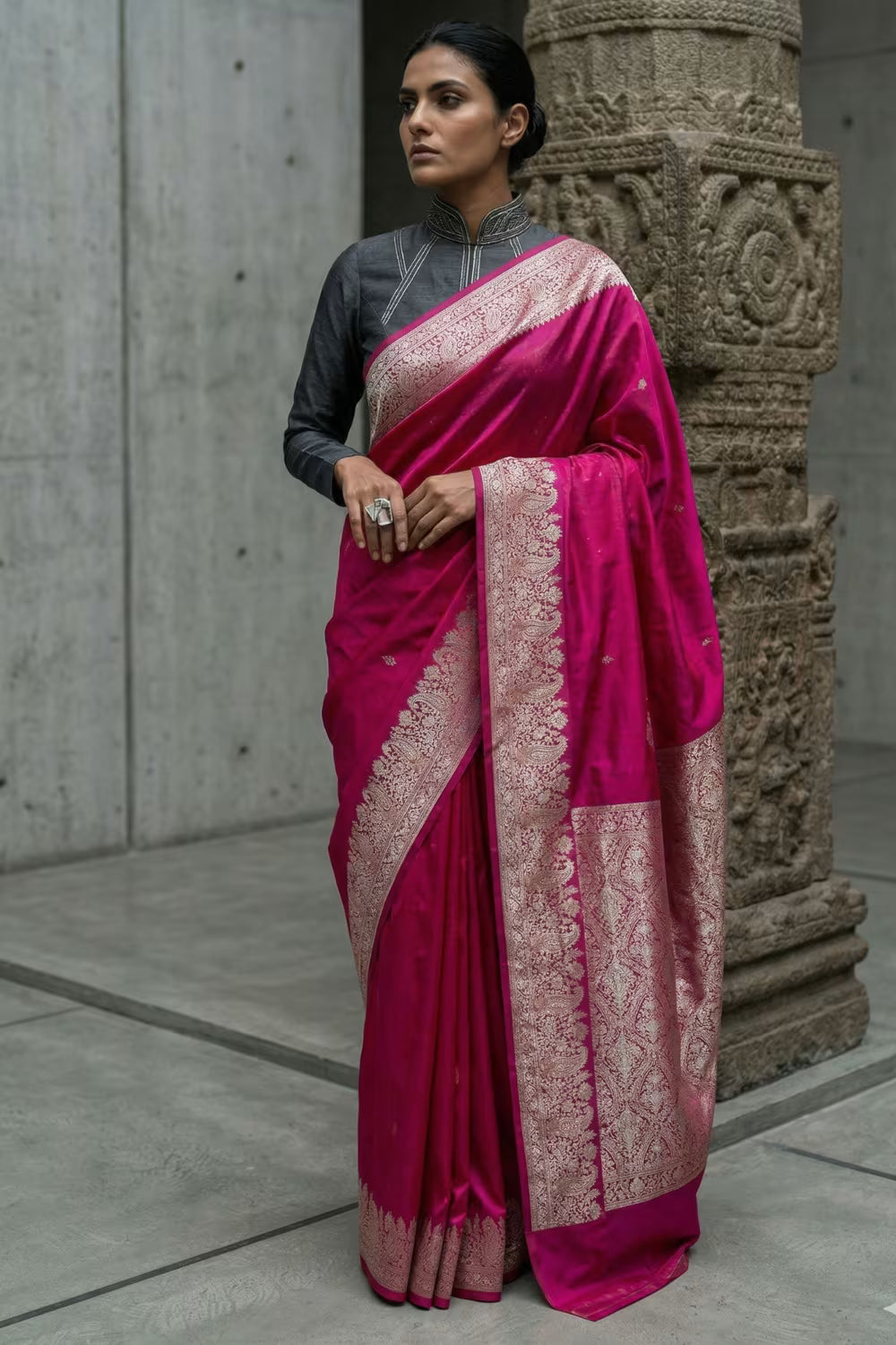 ROSETTE ROYAL | Georgette | Indidha Saree