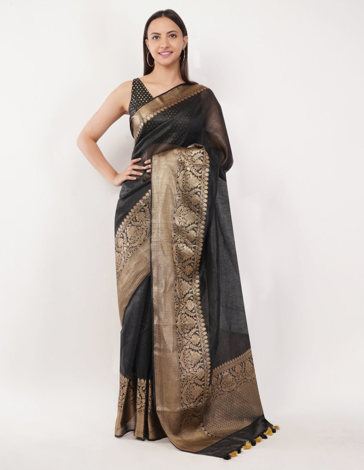 SHADOW ROYAL | Linen Silk | Indidha Saree