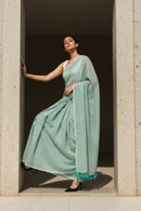Shibui Sage | Handloom Mul Cotton | Indidha Saree