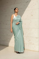 Shibui Sage | Handloom Mul Cotton | Indidha Saree