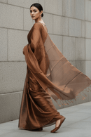 SHIMMERING BRONZE | Handloom Tissue | Indidha Saree