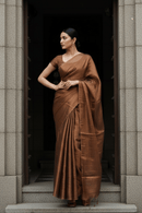 SHIMMERING BRONZE | Handloom Tissue | Indidha Saree