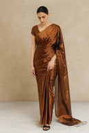 SHIMMERING BRONZE | Handloom Tissue | Indidha Saree