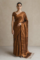 SHIMMERING BRONZE | Handloom Tissue | Indidha Saree