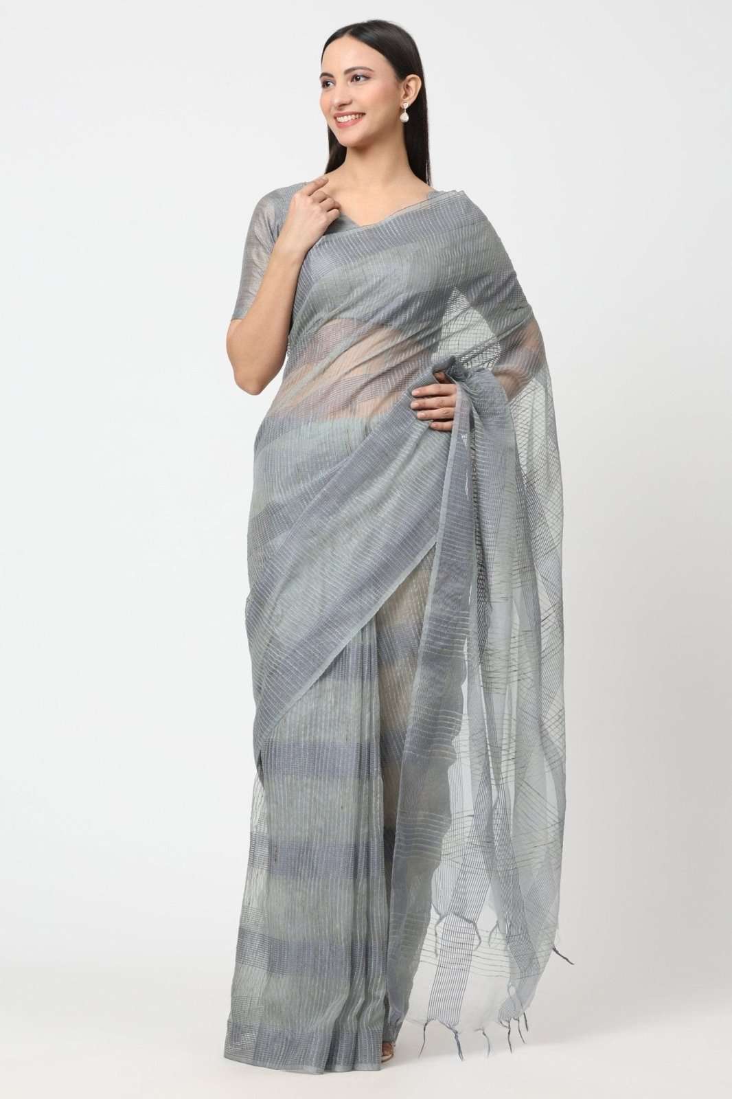 SILVER MIST | Kota Doria | Indidha Saree
