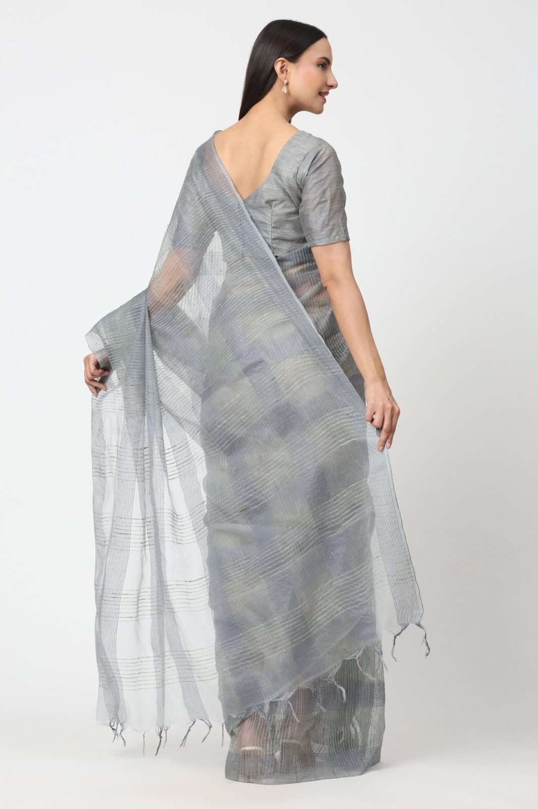 SILVER MIST | Kota Doria | Indidha Saree