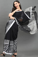 SILVER STREAK | Mul Cotton | Indidha Saree
