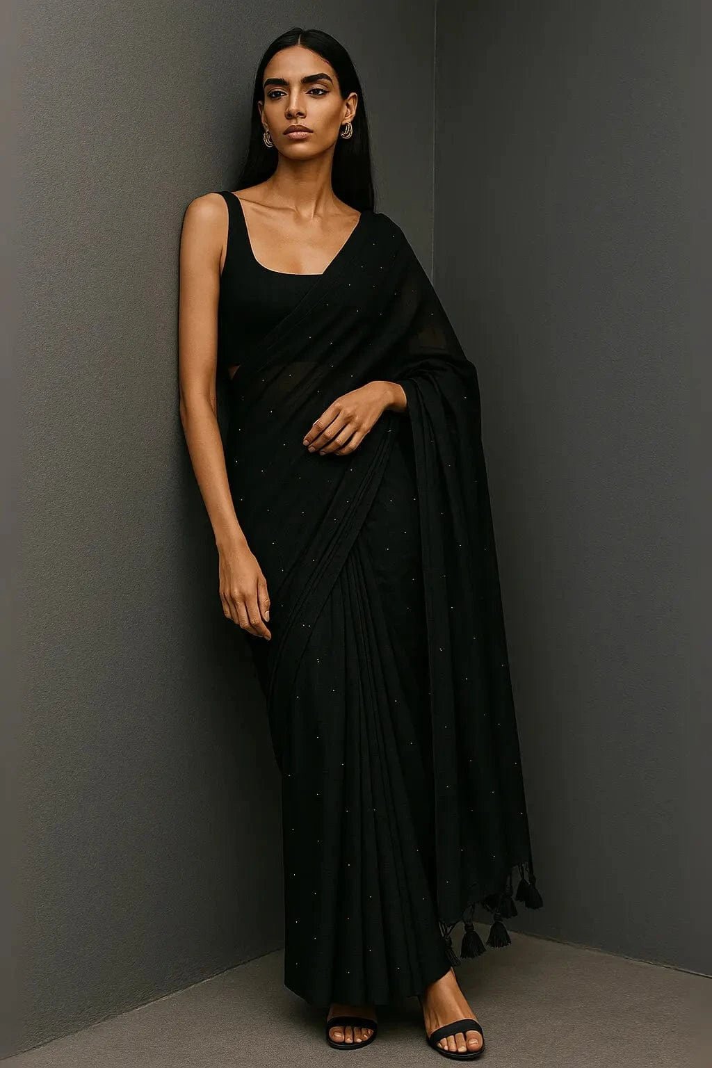SIYAH SIREEN | Pure Cotton | Indidha Saree