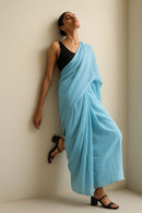 Sky Drift | Handloom Mul Cotton | Indidha Saree