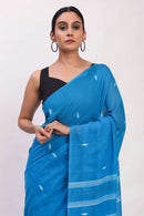 Skyline Blue | Mul Cotton | Indidha Saree