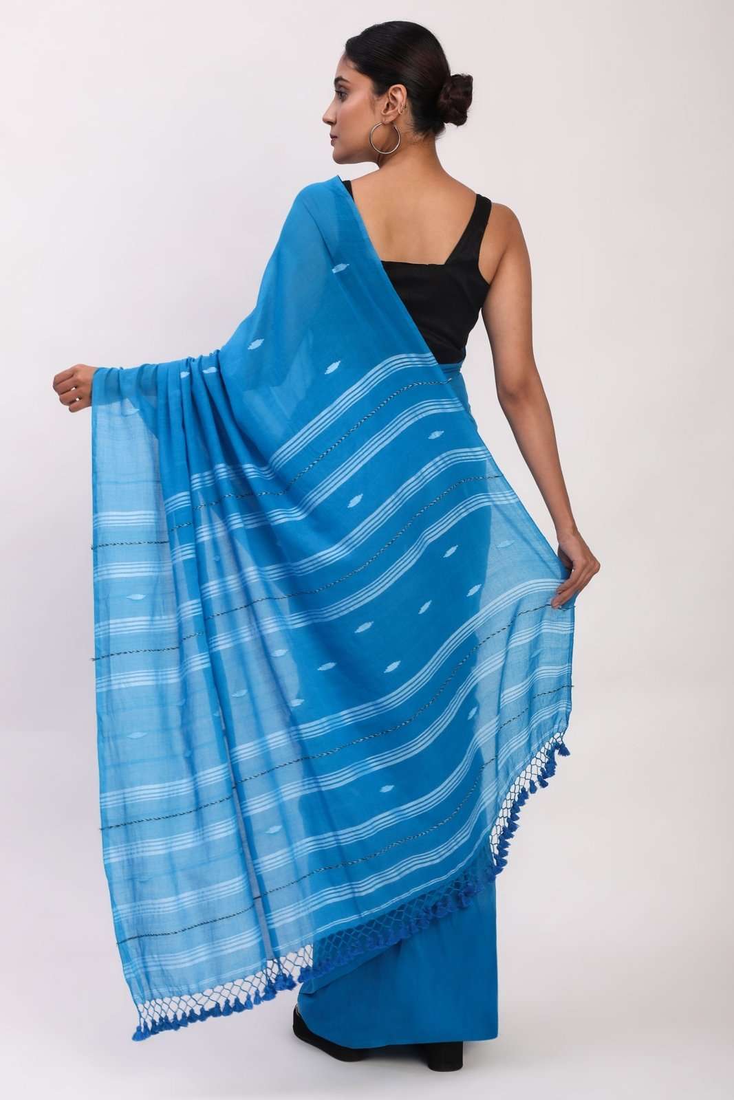 Skyline Blue | Mul Cotton | Indidha Saree