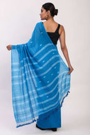 Skyline Blue | Mul Cotton | Indidha Saree