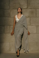 Slate Whisper | Mul Cotton | Indidha Saree