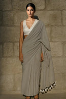 Slate Whisper | Mul Cotton | Indidha Saree