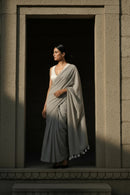 Slate Whisper | Mul Cotton | Indidha Saree