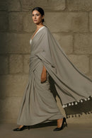 Slate Whisper | Mul Cotton | Indidha Saree