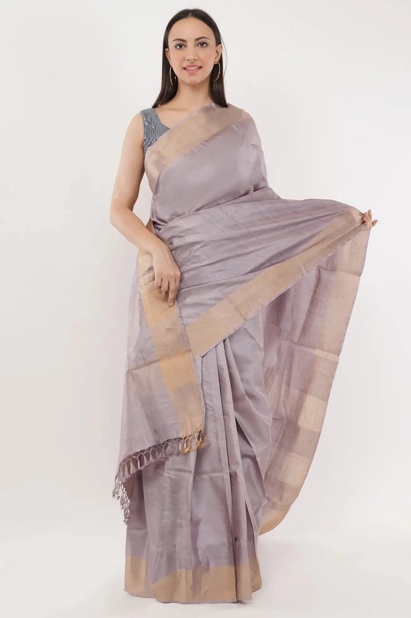 SMOKY SILK | Pure Chanderi Silk | Indidha Saree