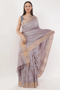 SMOKY SILK | Pure Chanderi Silk | Indidha Saree