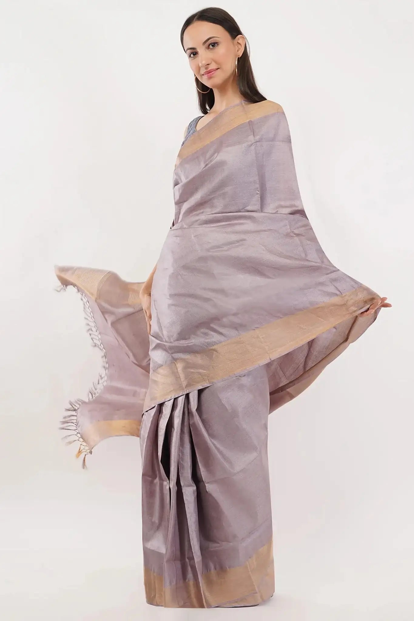 SMOKY SILK | Pure Chanderi Silk | Indidha Saree