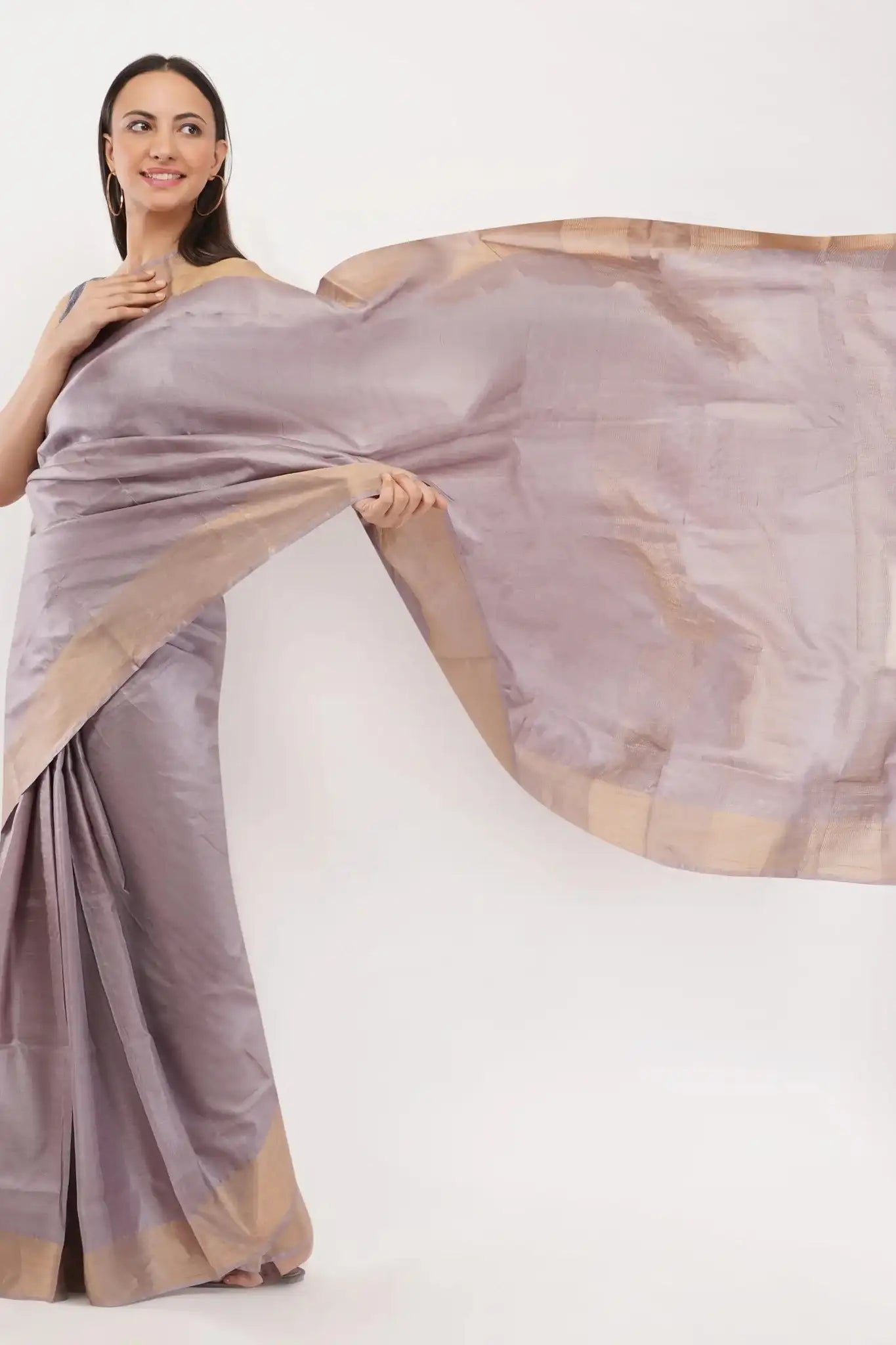 SMOKY SILK | Pure Chanderi Silk | Indidha Saree