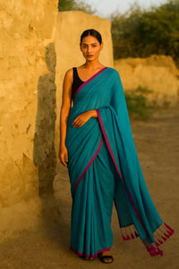 Soft Clash | Handloom Mul Cotton | Indidha Saree