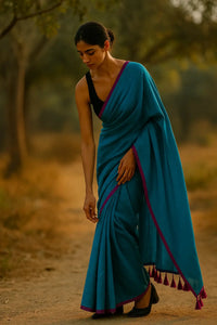 Soft Clash | Handloom Mul Cotton | Indidha Saree