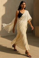 Soft Silence | Handloom Mul Cotton | Indidha Saree