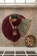 WINE MIRAGE | Acrylic Cotton | Indidha Saree