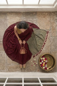 WINE MIRAGE | Acrylic Cotton | Indidha Saree