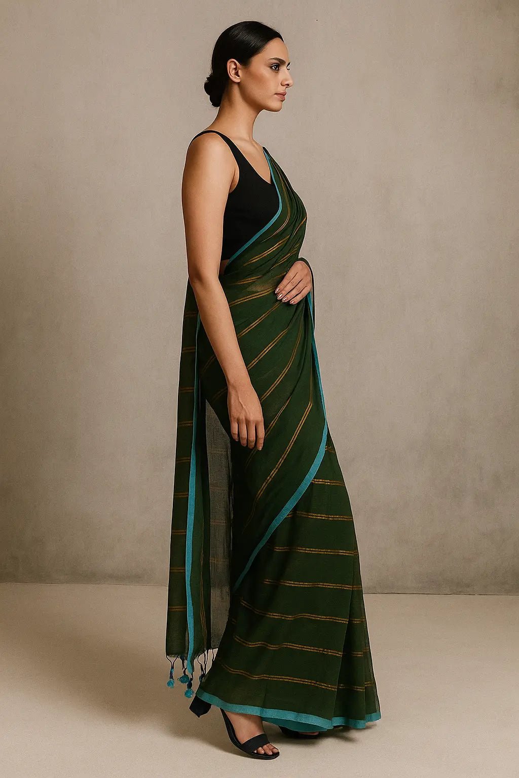 STARRY FOREST | Mul Cotton | Indidha Saree