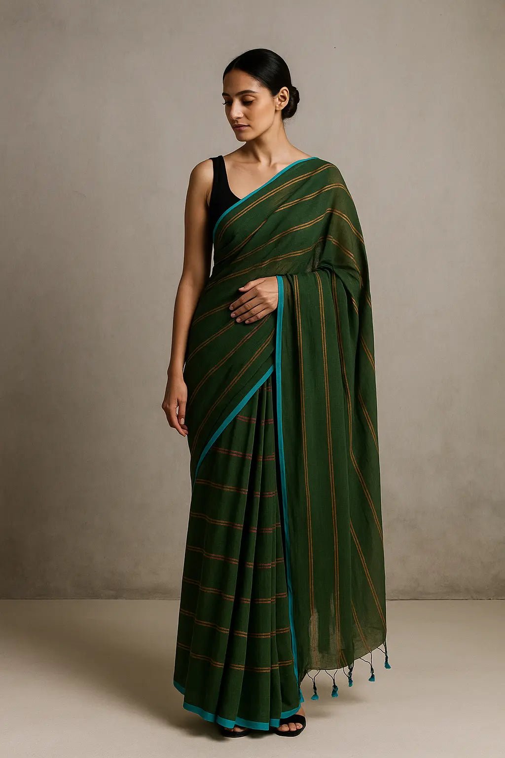 STARRY FOREST | Mul Cotton | Indidha Saree
