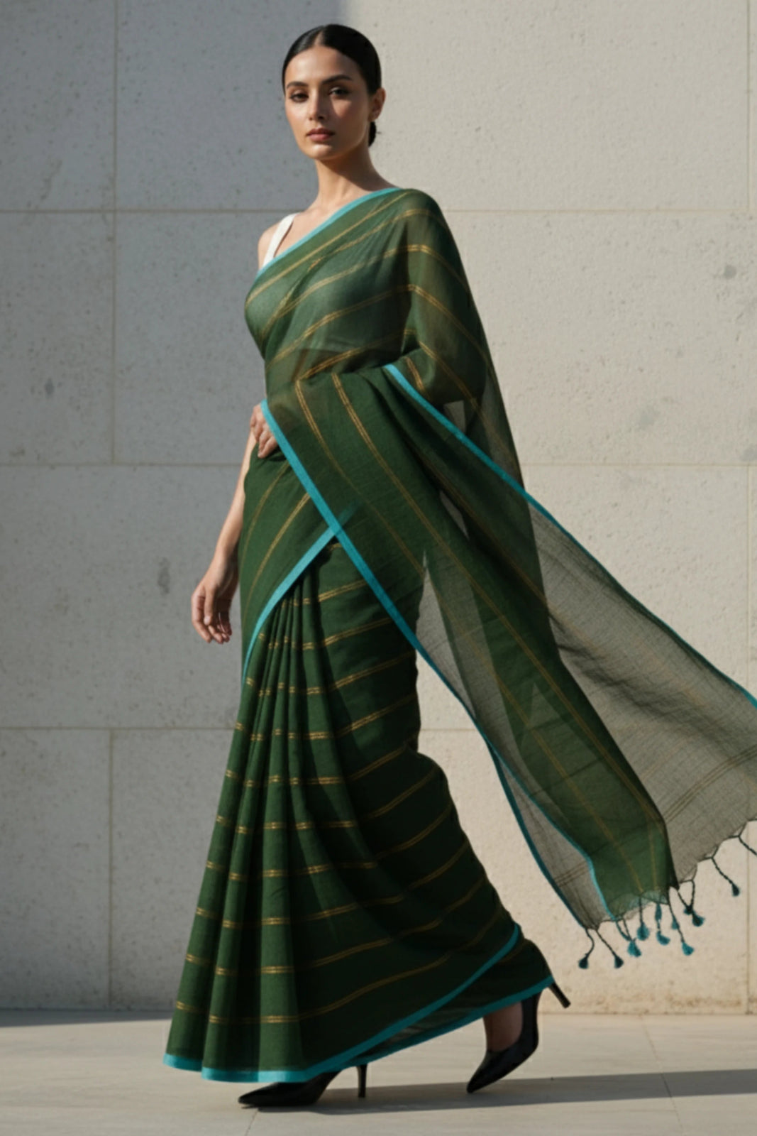 STARRY FOREST | Mul Cotton | Indidha Saree