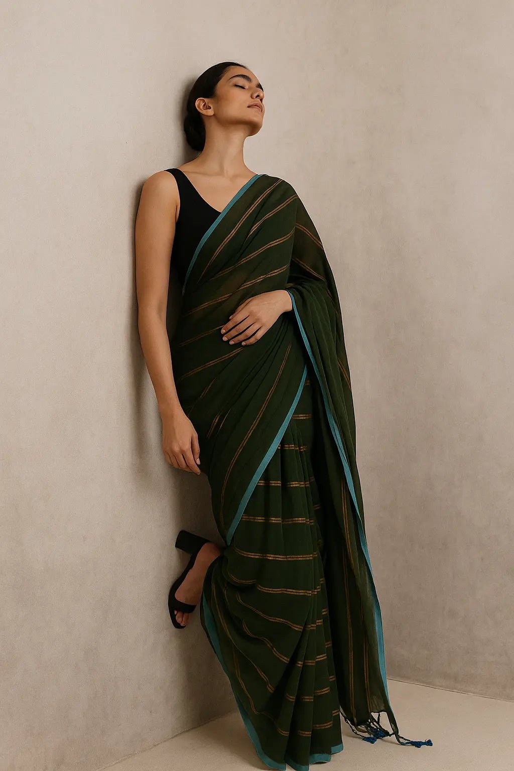 STARRY FOREST | Mul Cotton | Indidha Saree