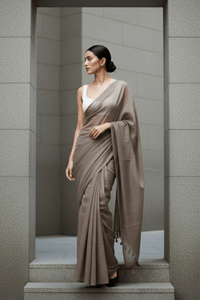 Stone Mist | Cotton | Indidha Saree