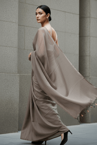 Stone Mist | Cotton | Indidha Saree