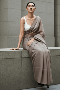 Stone Mist | Cotton | Indidha Saree