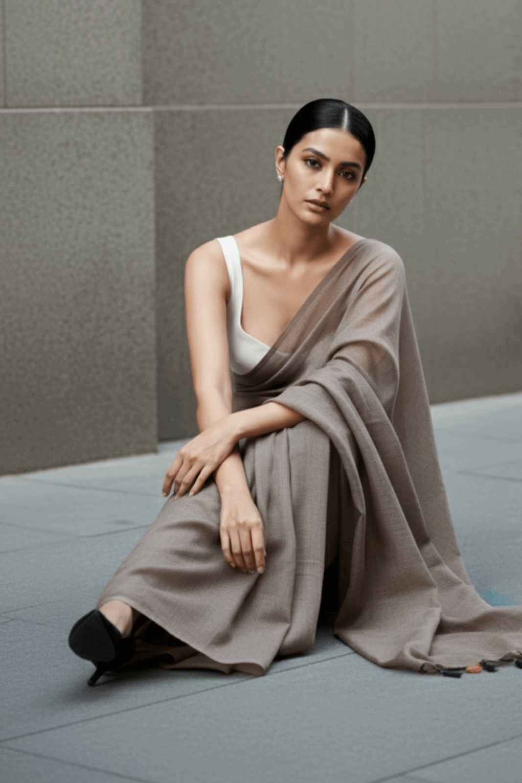 Stone Mist | Cotton | Indidha Saree