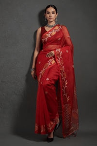 SUHANI SAAZ | Pure Muslin Jamdani | Indidha Saree