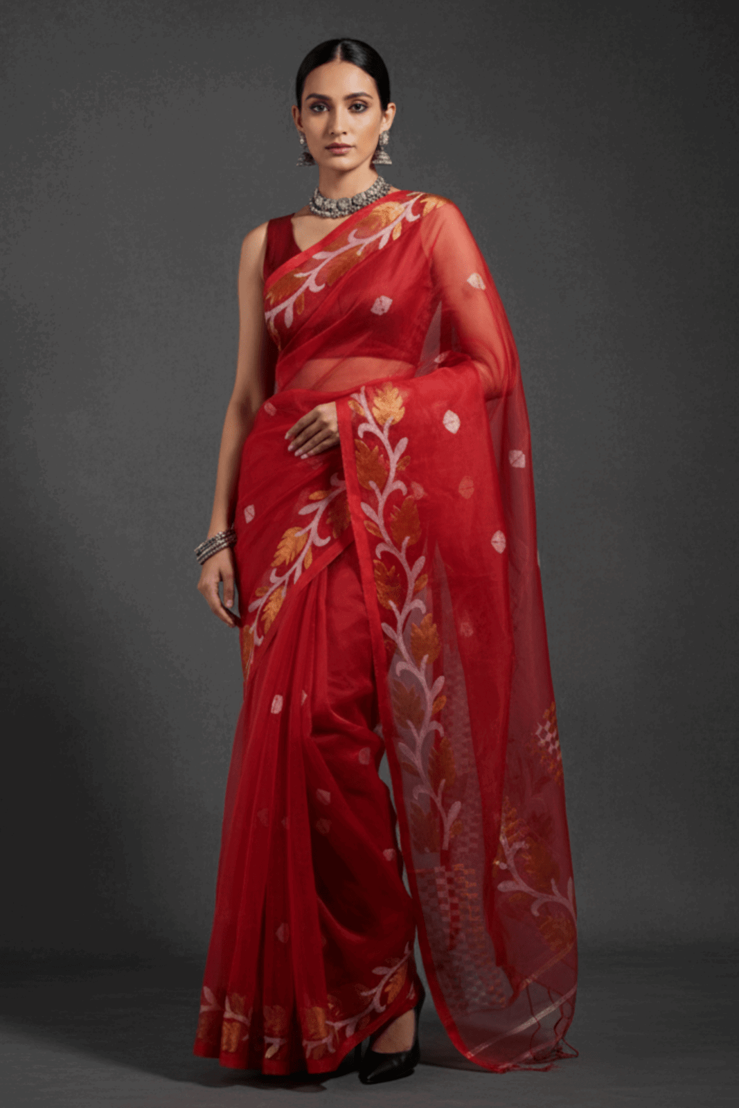 SUHANI SAAZ | Muslin Jamdani | Indidha Saree