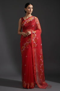 SUHANI SAAZ | Pure Muslin Jamdani | Indidha Saree