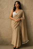 Sundown Silence | Handloom Mul Cotton | Indidha Saree