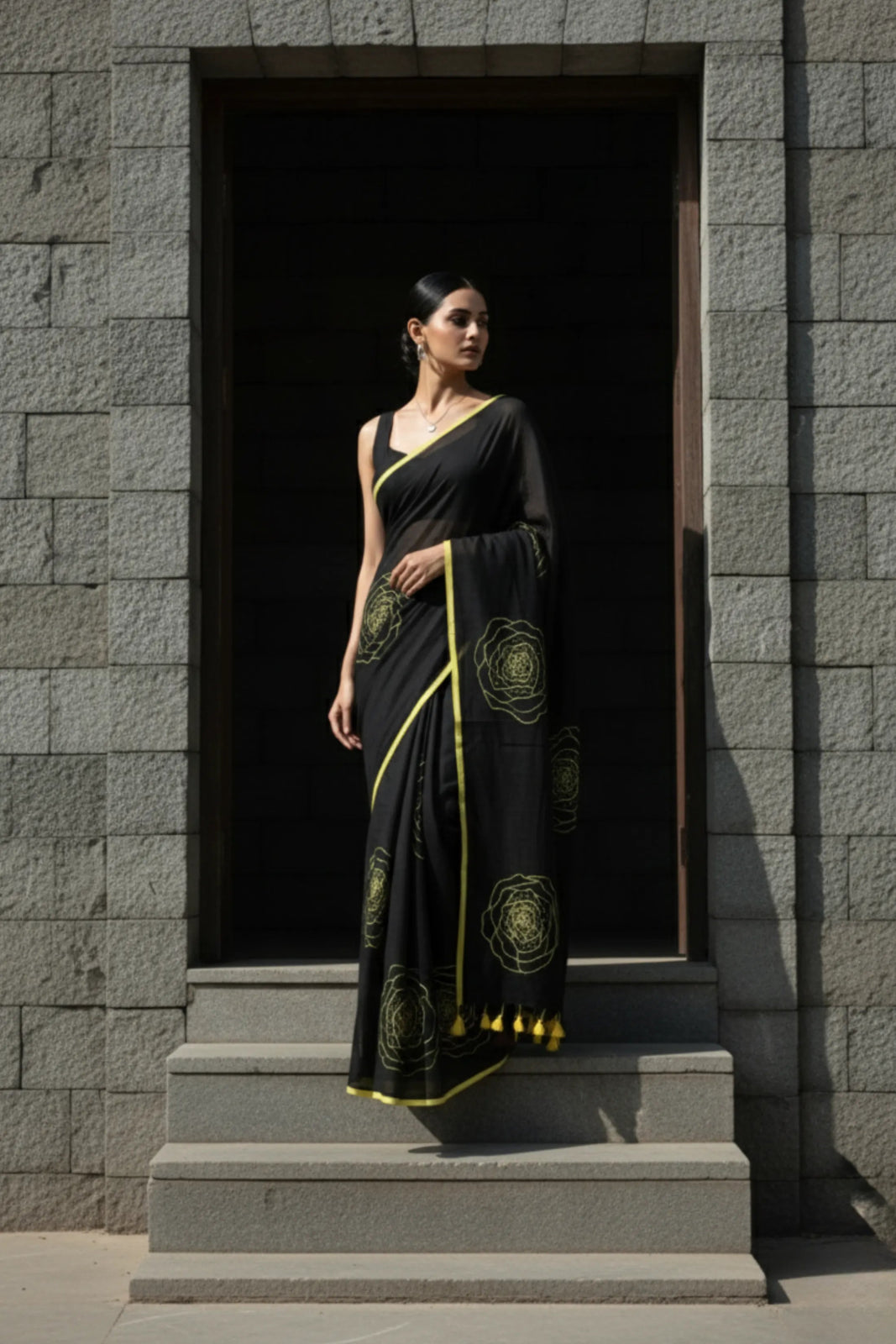 SUNSET ROSE | Mul Cotton | Indidha Saree