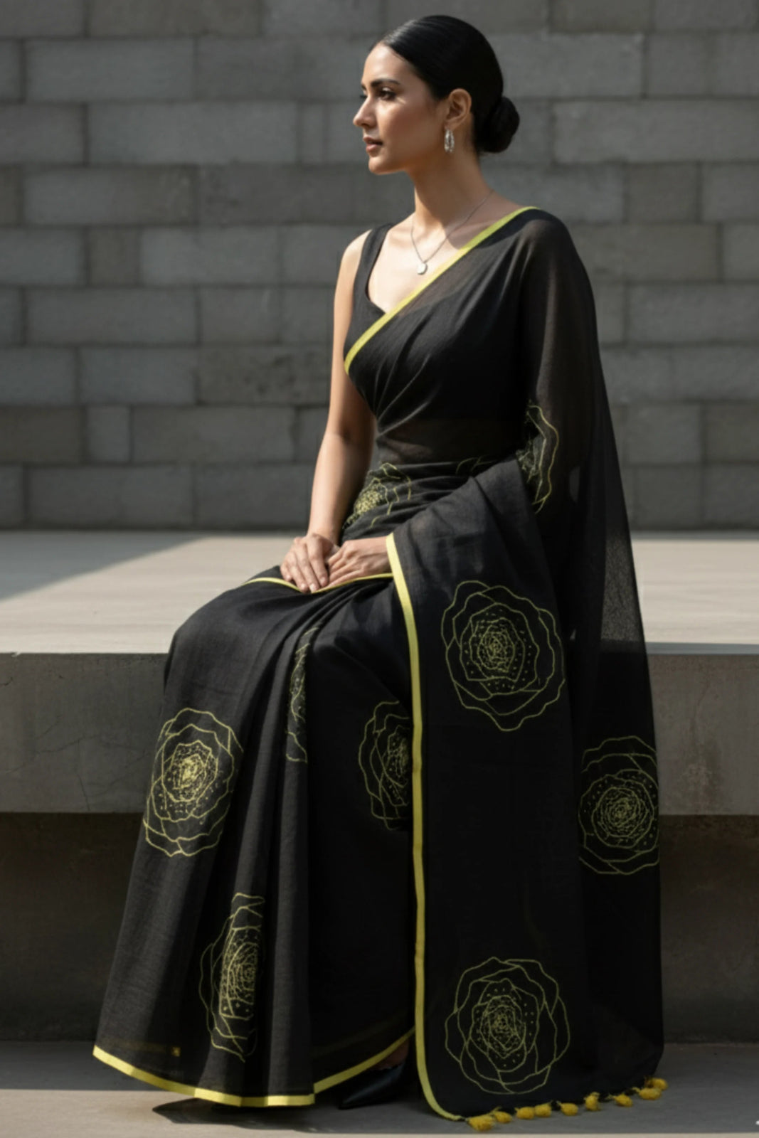 SUNSET ROSE | Mul Cotton | Indidha Saree