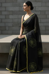 SUNSET ROSE | Mul Cotton | Indidha Saree